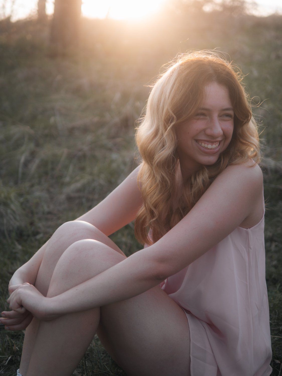 Outdoor portrait photography at golden hour